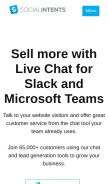 How socialintents.com looks like on a mobile device such as an iPhone.