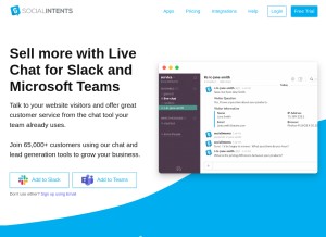 How socialintents.com looks like on a tablet such as an iPad.