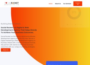 How socialrocket.in looks like on a tablet such as an iPad.
