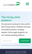 How socialtalent.com looks like on a mobile device such as an iPhone.