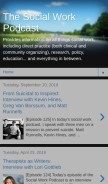 How socialworkpodcast.com looks like on a mobile device such as an iPhone.