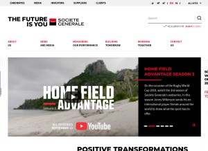 How societegenerale.com looks like on a tablet such as an iPad.