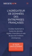 How societeinfo.com looks like on a mobile device such as an iPhone.