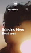 How socionest.com looks like on a mobile device such as an iPhone.