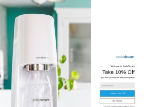 How sodastream.com looks like on a tablet such as an iPad.