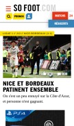 How sofoot.com looks like on a mobile device such as an iPhone.