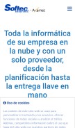 How softec-internet.com looks like on a mobile device such as an iPhone.