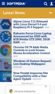 How softpedia.com looks like on a mobile device such as an iPhone.