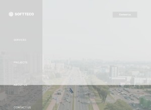 How softteco.com looks like on a tablet such as an iPad.
