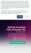 How softtek.com looks like on a mobile device such as an iPhone.