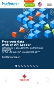 How softwareag.com looks like on a mobile device such as an iPhone.