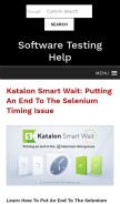 How softwaretestinghelp.com looks like on a mobile device such as an iPhone.