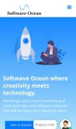 How softwaveocean.com looks like on a mobile device such as an iPhone.