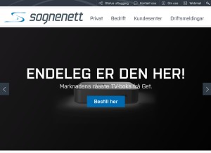 How sognenett.no looks like on a tablet such as an iPad.
