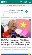 How soha.vn looks like on a mobile device such as an iPhone.