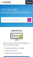 How sohosted.com looks like on a mobile device such as an iPhone.