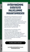 How sok.fi looks like on a mobile device such as an iPhone.