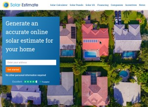 How solar-estimate.org looks like on a tablet such as an iPad.
