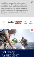 How solaredge.com looks like on a mobile device such as an iPhone.