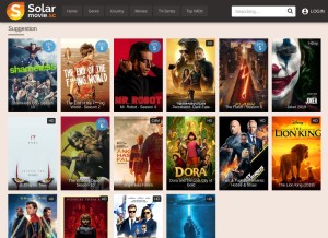 How solarmovie.to looks like on a tablet such as an iPad.