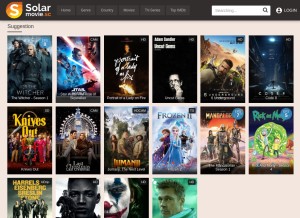 How solarmoviez.ru looks like on a tablet such as an iPad.