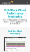 How solarwinds.cloud looks like on a mobile device such as an iPhone.