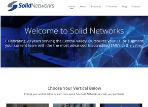 How solidnetworks.com looks like on a tablet such as an iPad.