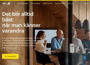 How solidpark.se looks like on a tablet such as an iPad.