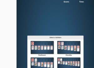 How solitaire-klondike.com looks like on a tablet such as an iPad.