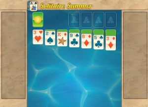 How solitairesummer.com looks like on a tablet such as an iPad.