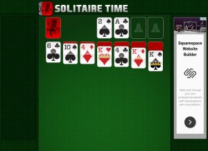 How solitairetime.com looks like on a tablet such as an iPad.