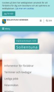 How sollentuna.se looks like on a mobile device such as an iPhone.