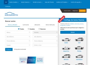 How soloautos.mx looks like on a tablet such as an iPad.