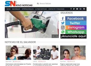 How solonoticias.com looks like on a tablet such as an iPad.