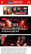 How solowrestling.com looks like on a mobile device such as an iPhone.
