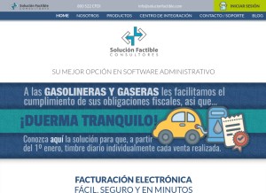 How solucionfactible.com looks like on a tablet such as an iPad.