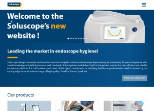 How soluscope.com looks like on a tablet such as an iPad.
