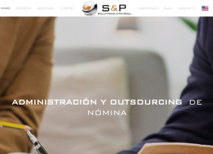 How solutionsandpayroll.com looks like on a tablet such as an iPad.