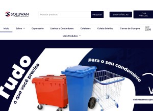 How soluwan.com.br looks like on a tablet such as an iPad.