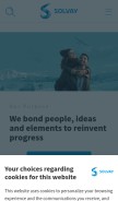 How solvay.com looks like on a mobile device such as an iPhone.