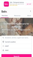 How solvhealth.com looks like on a mobile device such as an iPhone.