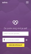 How solvo.nl looks like on a mobile device such as an iPhone.