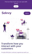 How solvvy.com looks like on a mobile device such as an iPhone.