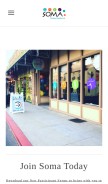 How somafitnessstudios.com looks like on a mobile device such as an iPhone.