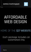 How somecreativeguys.com looks like on a mobile device such as an iPhone.