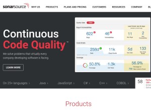 How sonarsource.com looks like on a tablet such as an iPad.