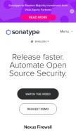 How sonatype.com looks like on a mobile device such as an iPhone.