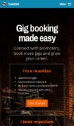 How sonicbids.com looks like on a mobile device such as an iPhone.