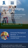 How sonoco.com looks like on a mobile device such as an iPhone.