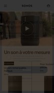 How sonos.com looks like on a mobile device such as an iPhone.